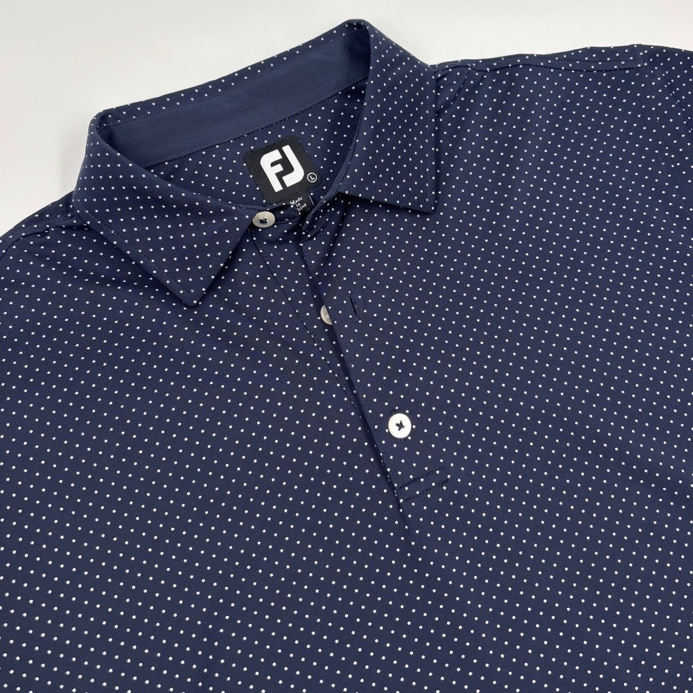FootJoy ProDry Golf Men's Polyester L Navy Polka Dot Grand Casino Logo Polo